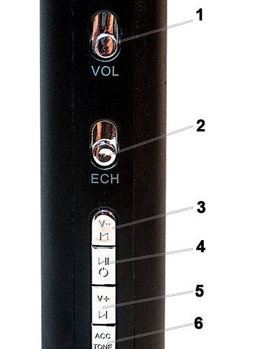 karaoke-mikrofon-ys-63-black-4 Беспроводной караоке-микрофон с колонкой YS-63 черный