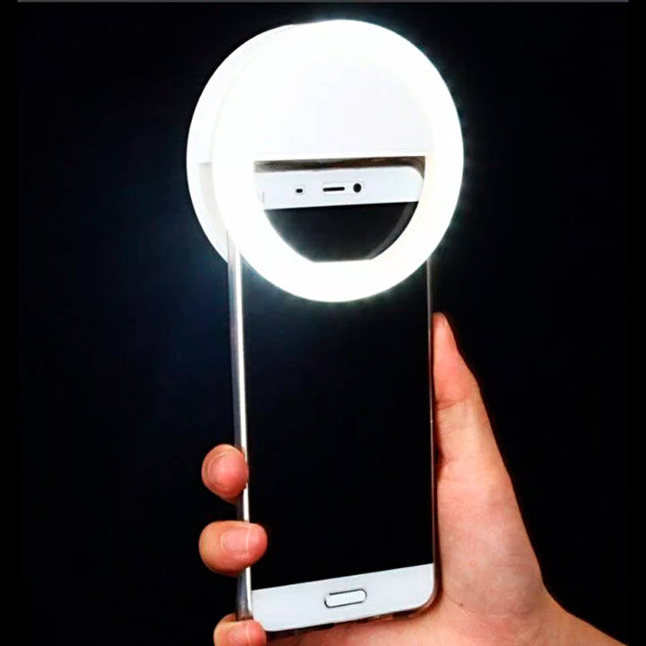 selfi-light-8mm-white-2 Кольцевая селфи лампа для телефона